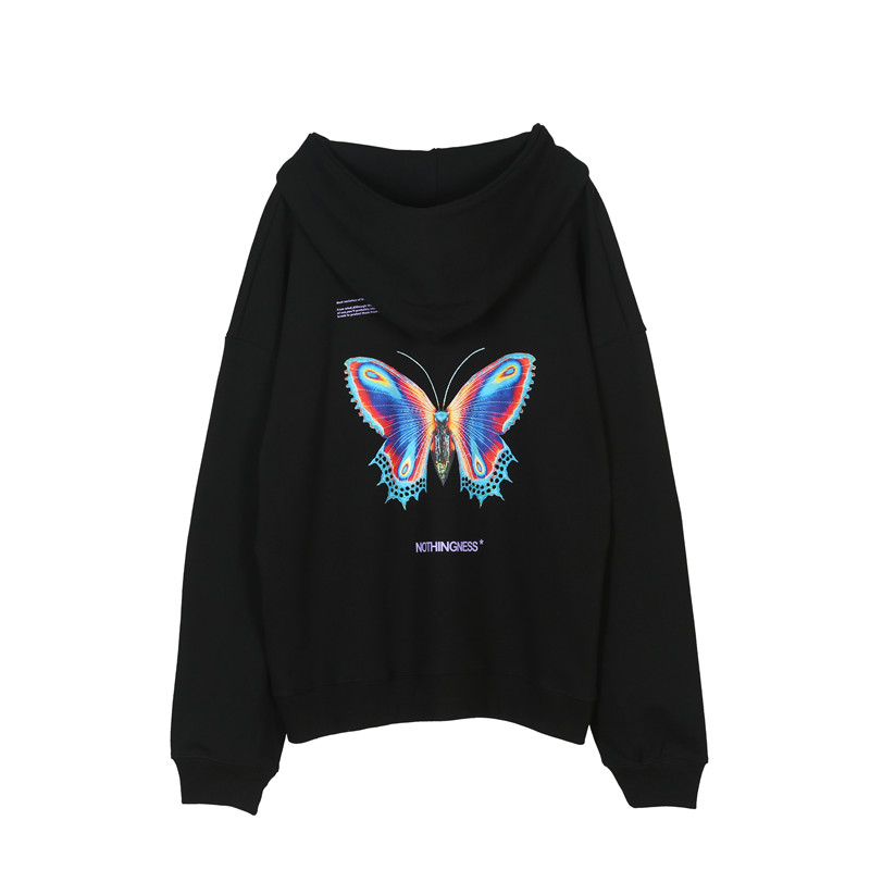 Color butterfly print niche trendy sweater