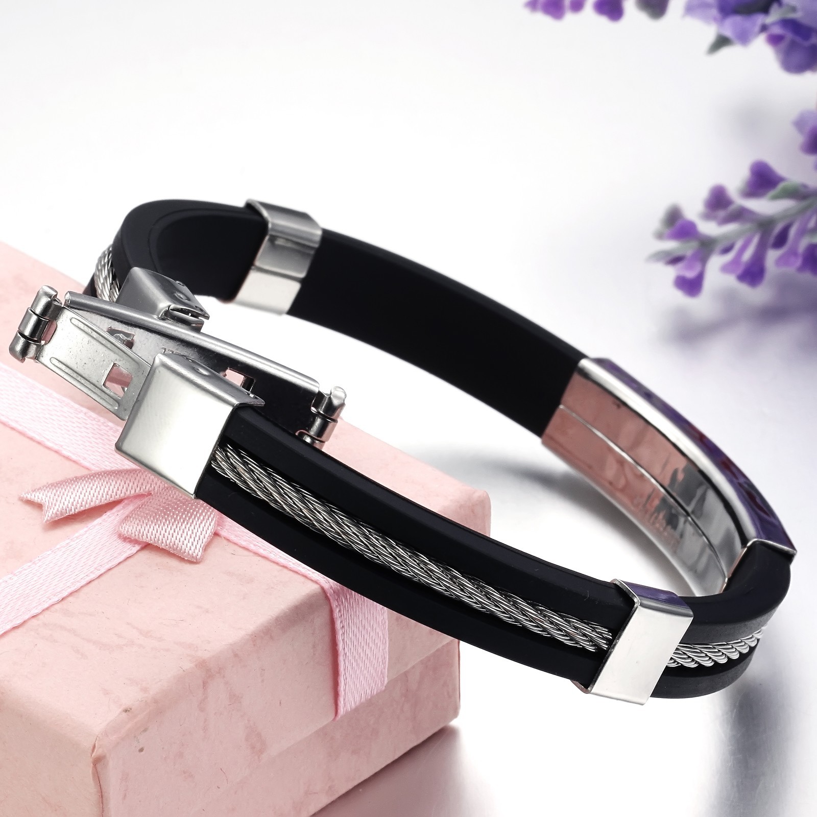 Korean version of silicone bracelet boys bracelet