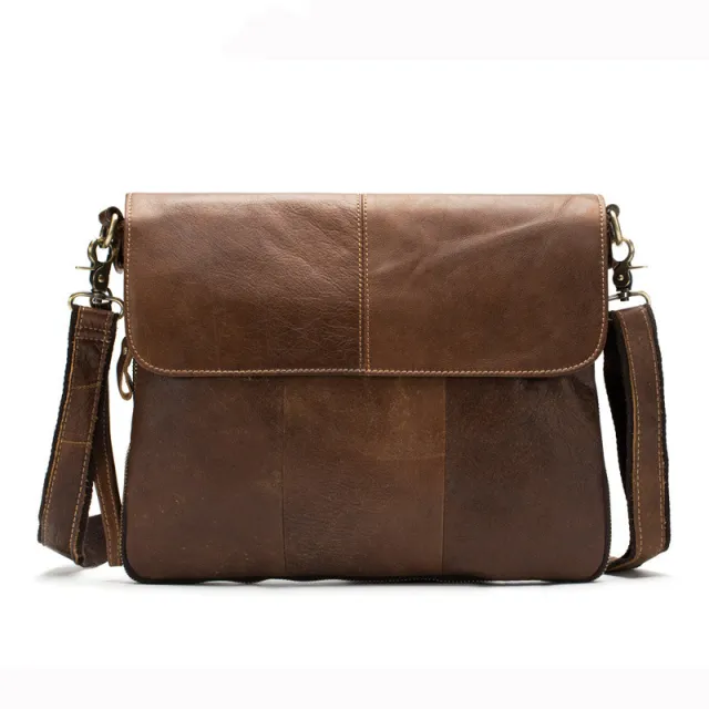 Men's business flap shoulder bag Brown - Shop at LoveMi