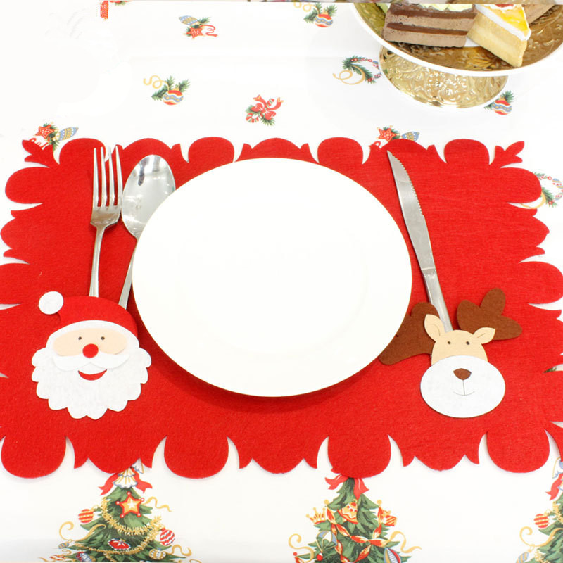 Non-woven Santa Claus table mat