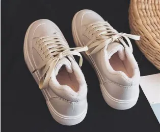 Student casual white shoes - Beige