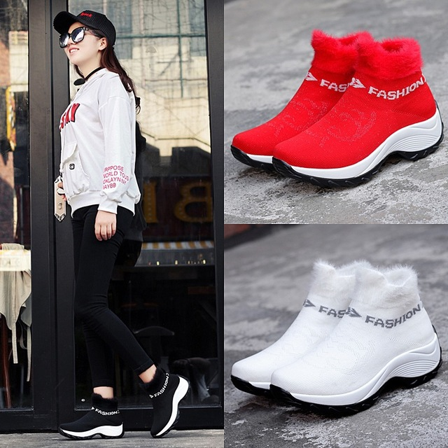 Autumn and winter platform snow boots