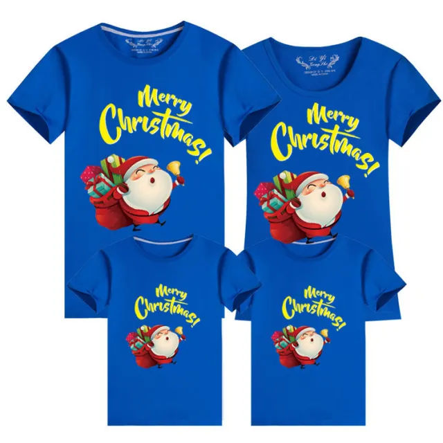 Parent child short sleeve T shirt Blue - Shop at LoveMi
