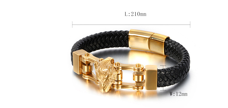 Locomotive personality simple men's bracelet