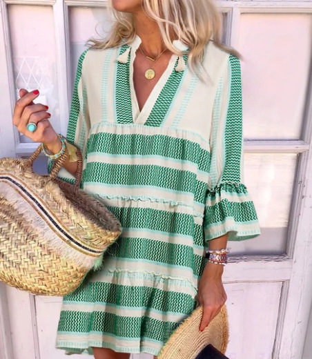 Positioning printed dress