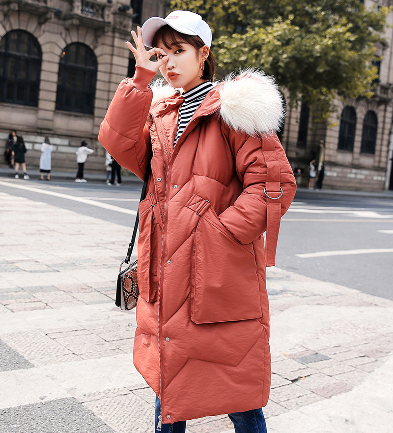 Mid-length loose down padded jacket