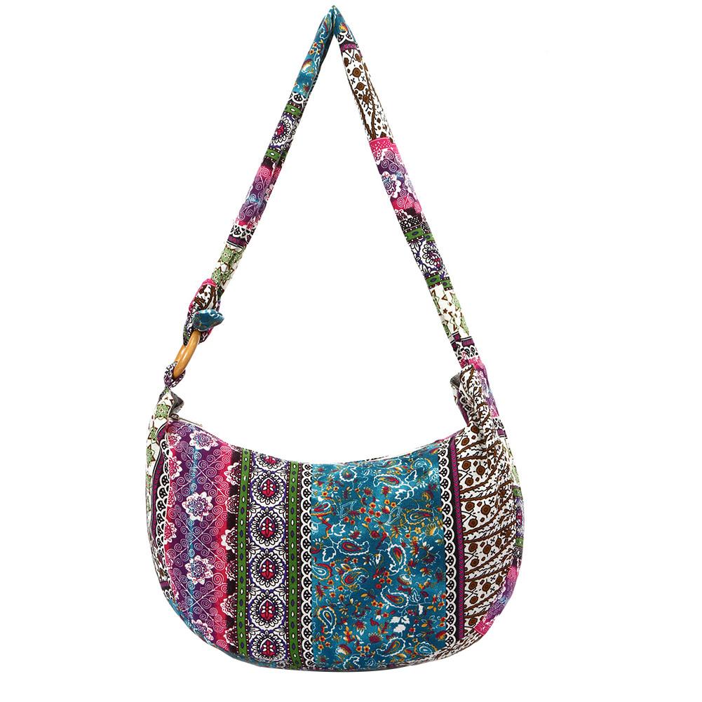 Canvas floral ladies handbag Purple - Shop at LoveMi