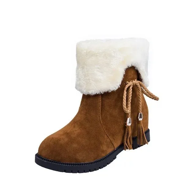 Ladies plus fleece snow boots Yellow - Shop at LoveMi