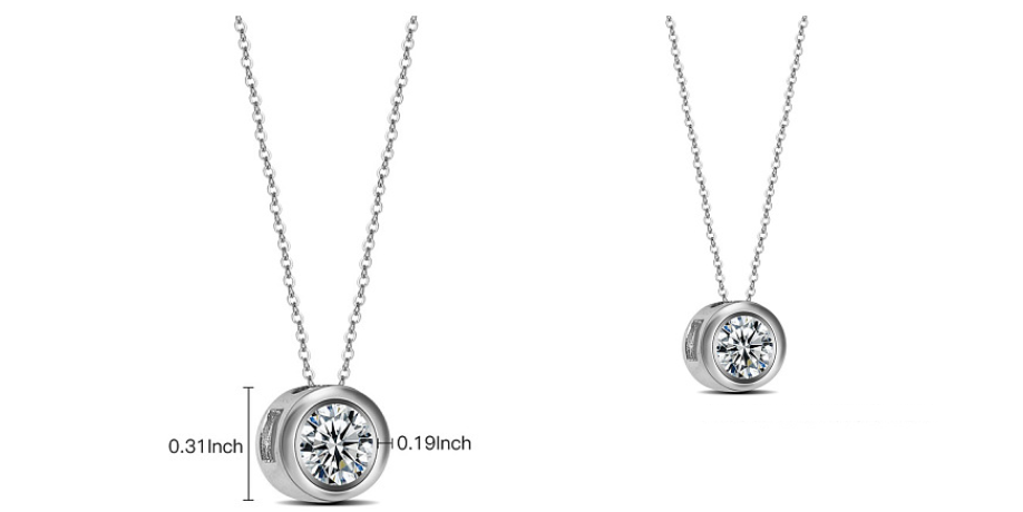 Women's silver jewelry pendant necklace