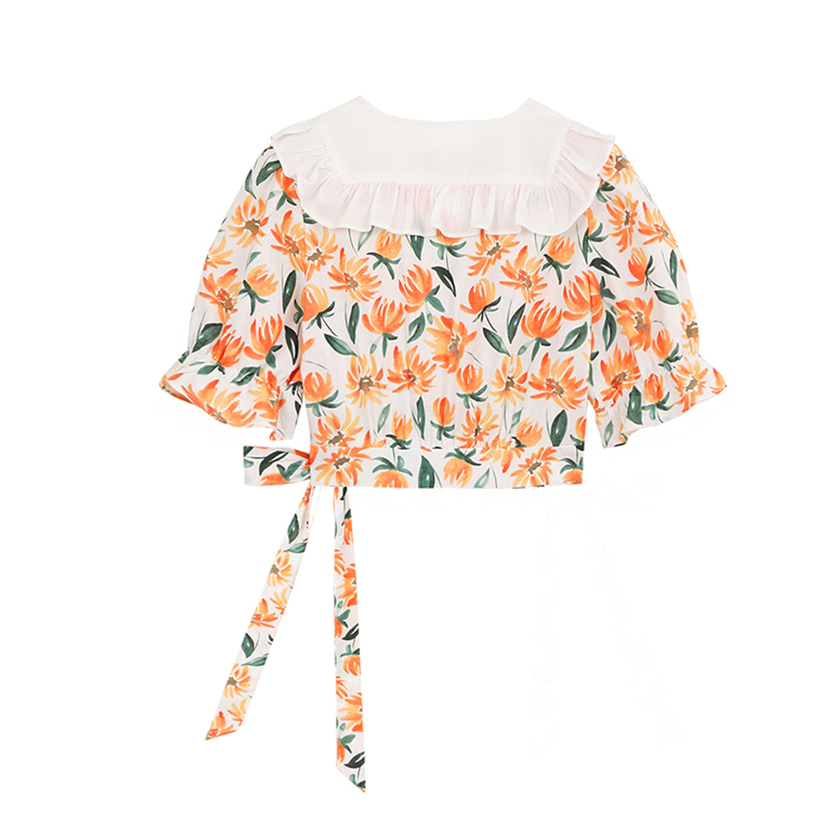 Women's ruffle collar shirt