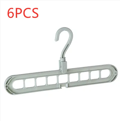 9-hole Clothes Hanger Organizer Space Saving Hanger - Green6Pc