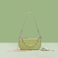 Ladies mini underarm bag - Green - View 1