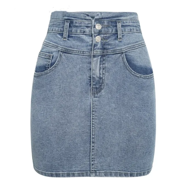 Hip denim skirt Denim Blue - Shop at LoveMi