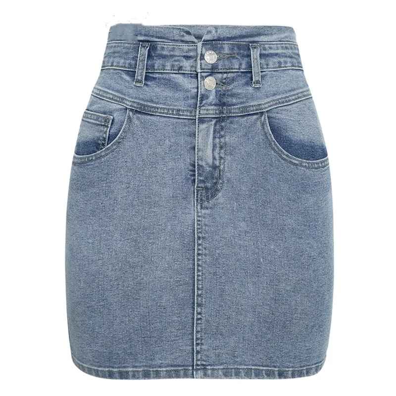 Hip denim skirt - Denim Blue