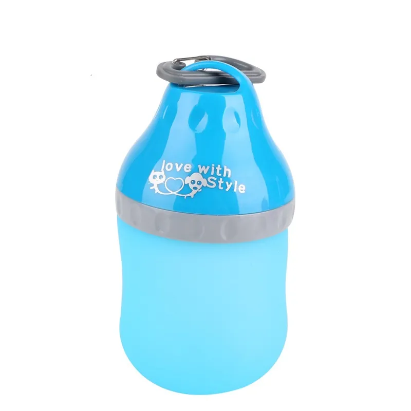 Portable Silicone Folding Pets Bottles - Blue 400Ml