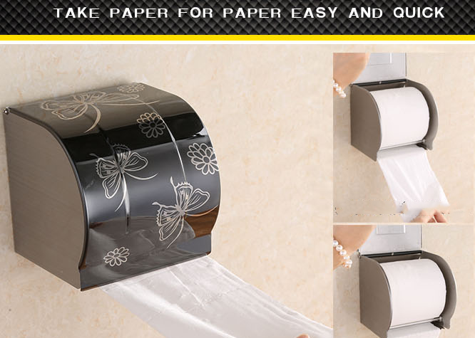 Stainless steel toilet tissue box