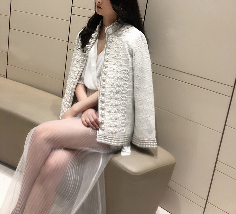 Pearl sequined temperament jacket