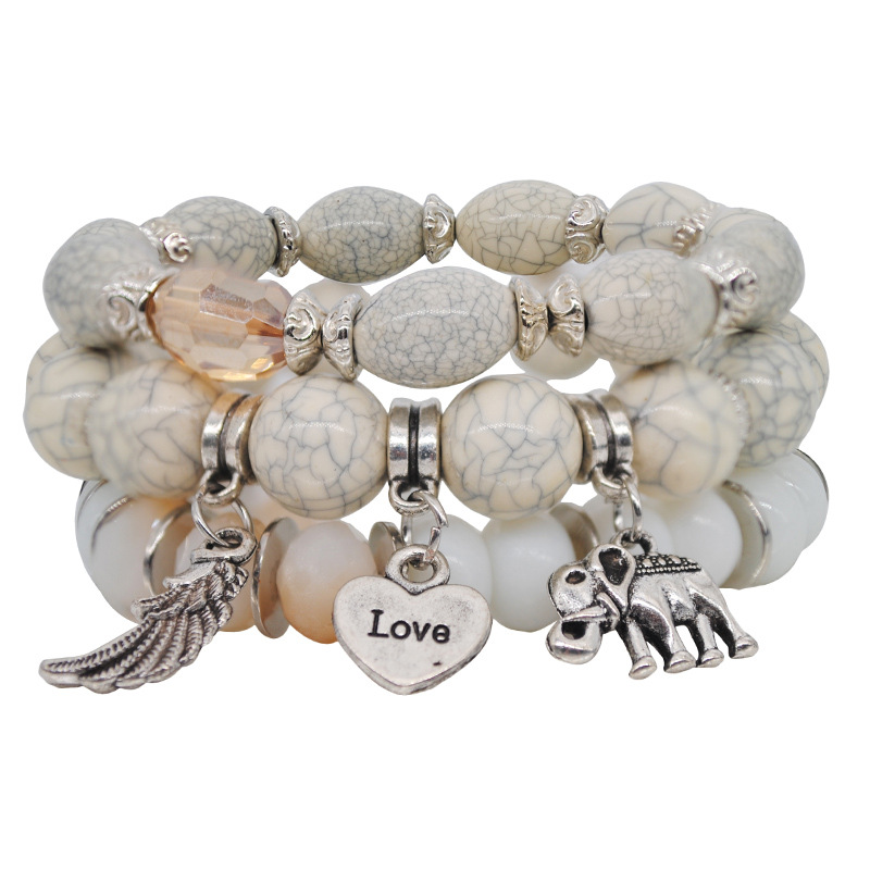 Elephant Wing Pendant Bracelet