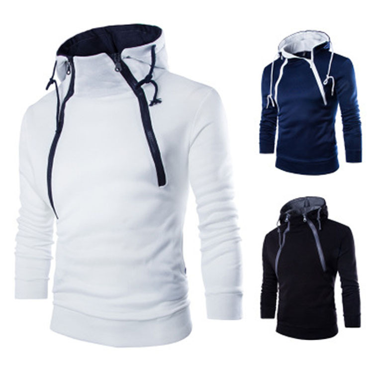 Double zip cardigan plus size hood