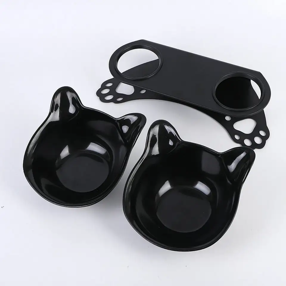 Cat and dog neck guard double bowl