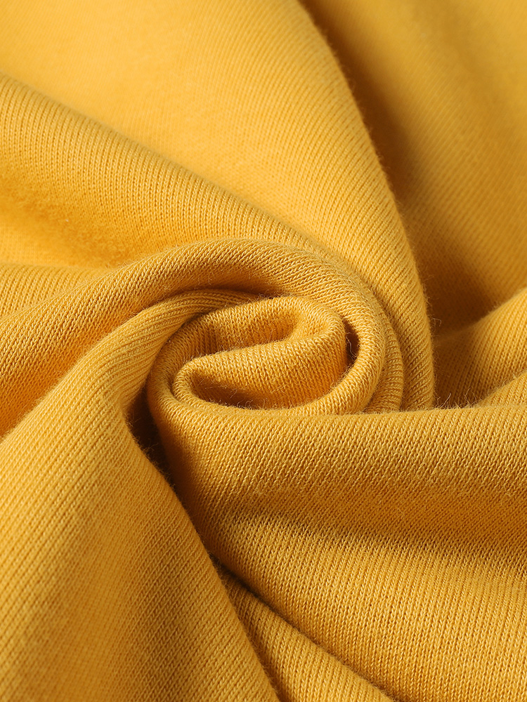 Round neck hooded sweatshirt