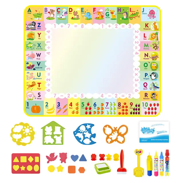 Colorful cartoon water canvas