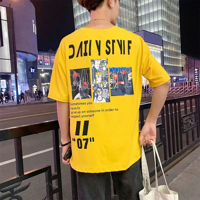 Couple short sleeve printed T-shirt
