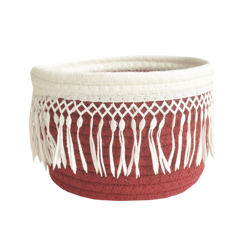 Cotton woven storage basket Red - Shop at LoveMi