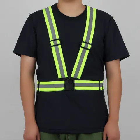 Night Running Cycling Reflective Safety Jacket Breathable High Visibility