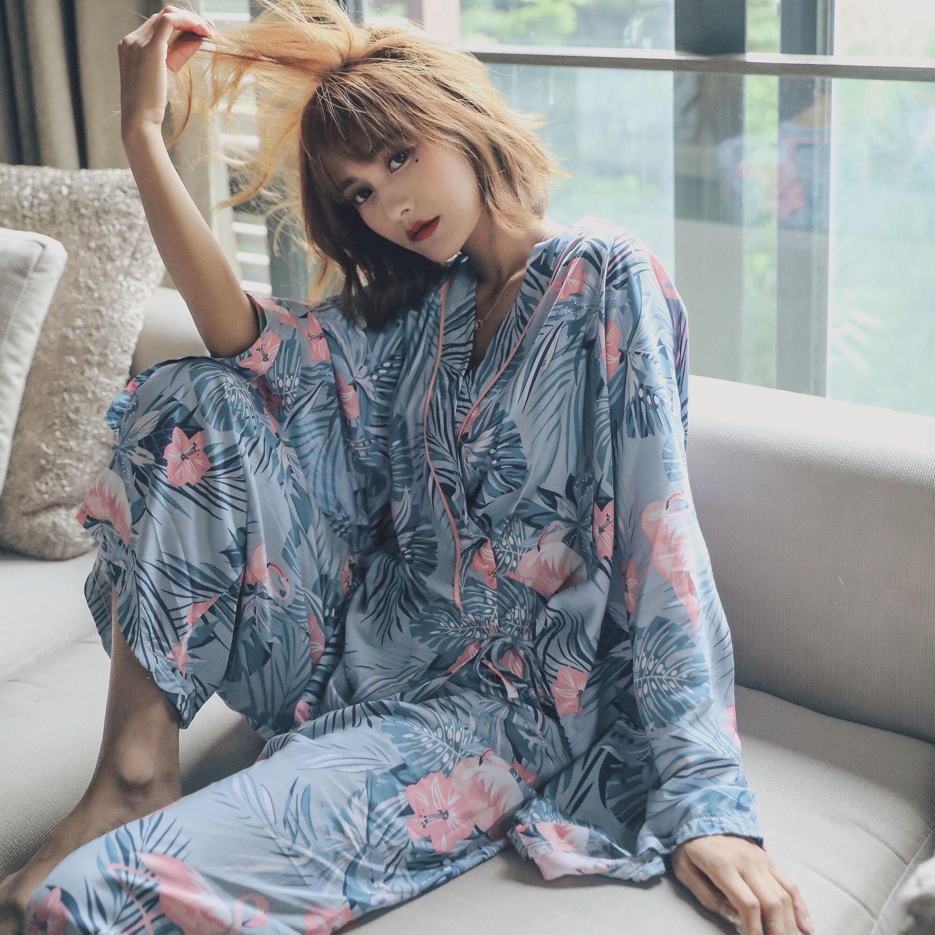 Light cotton silk soft pajamas