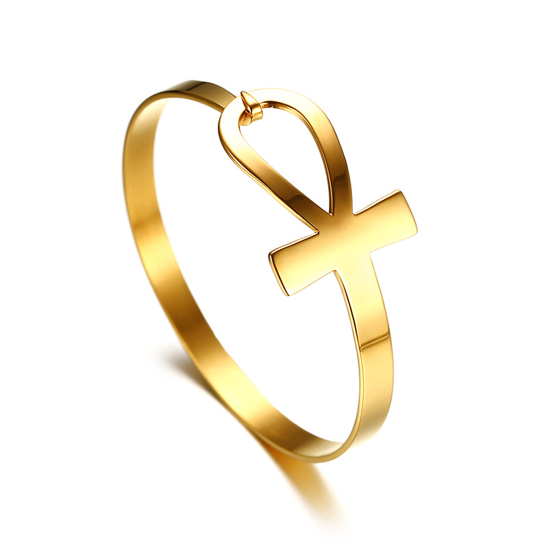 Stainless steel cross bracelet