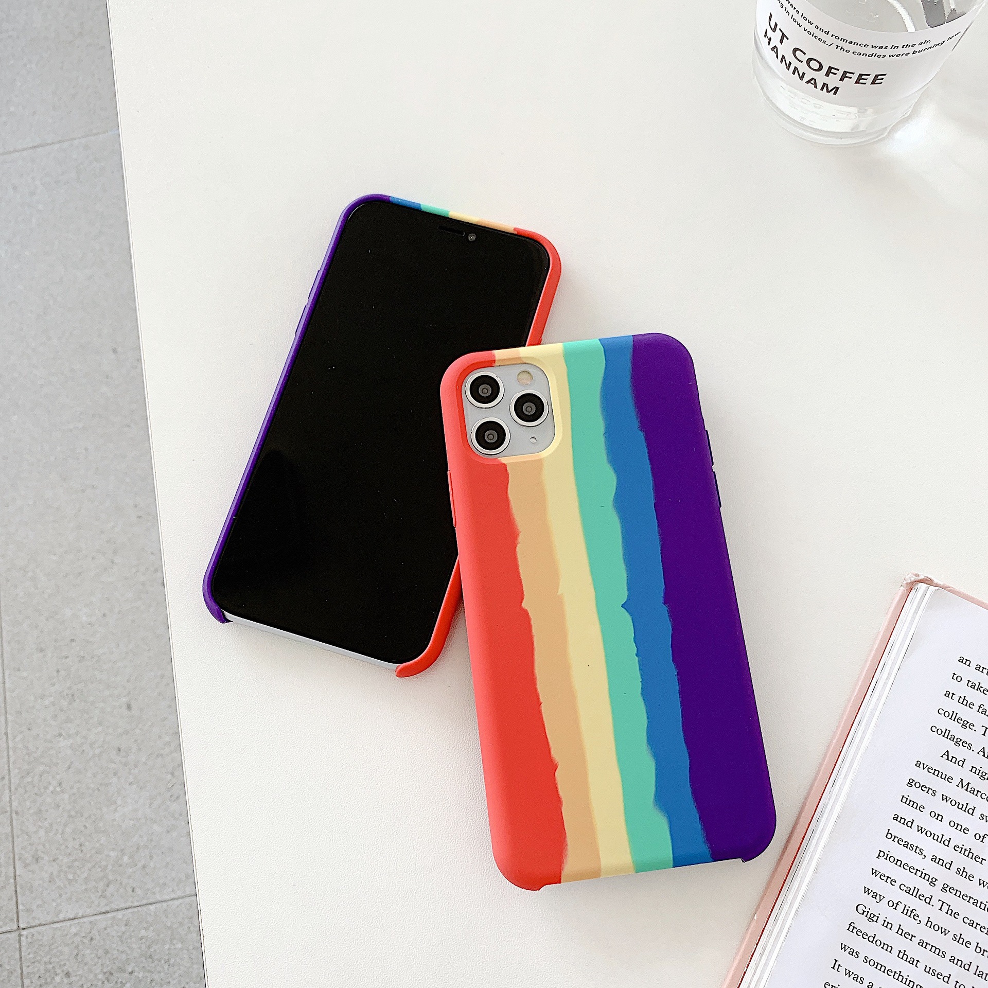 Creative Rainbow Liquid Silicone Phone Case