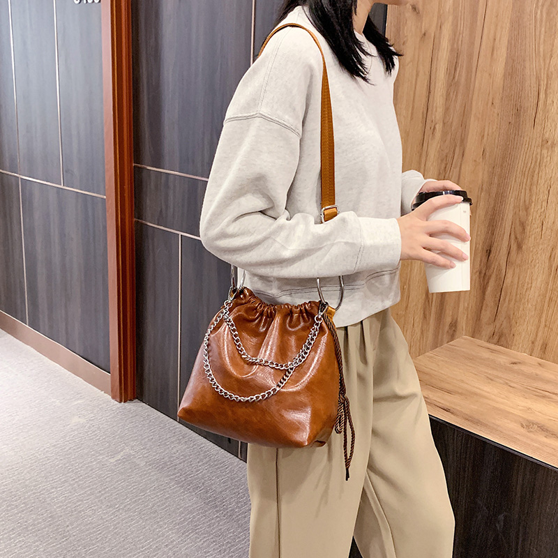 Pleated Bucket Shoulder Bag, picture 4 of 7