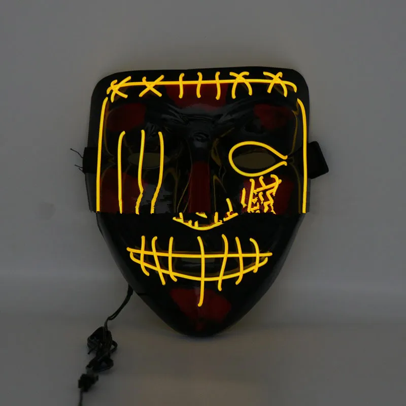 Halloween scary face hood - Yellow