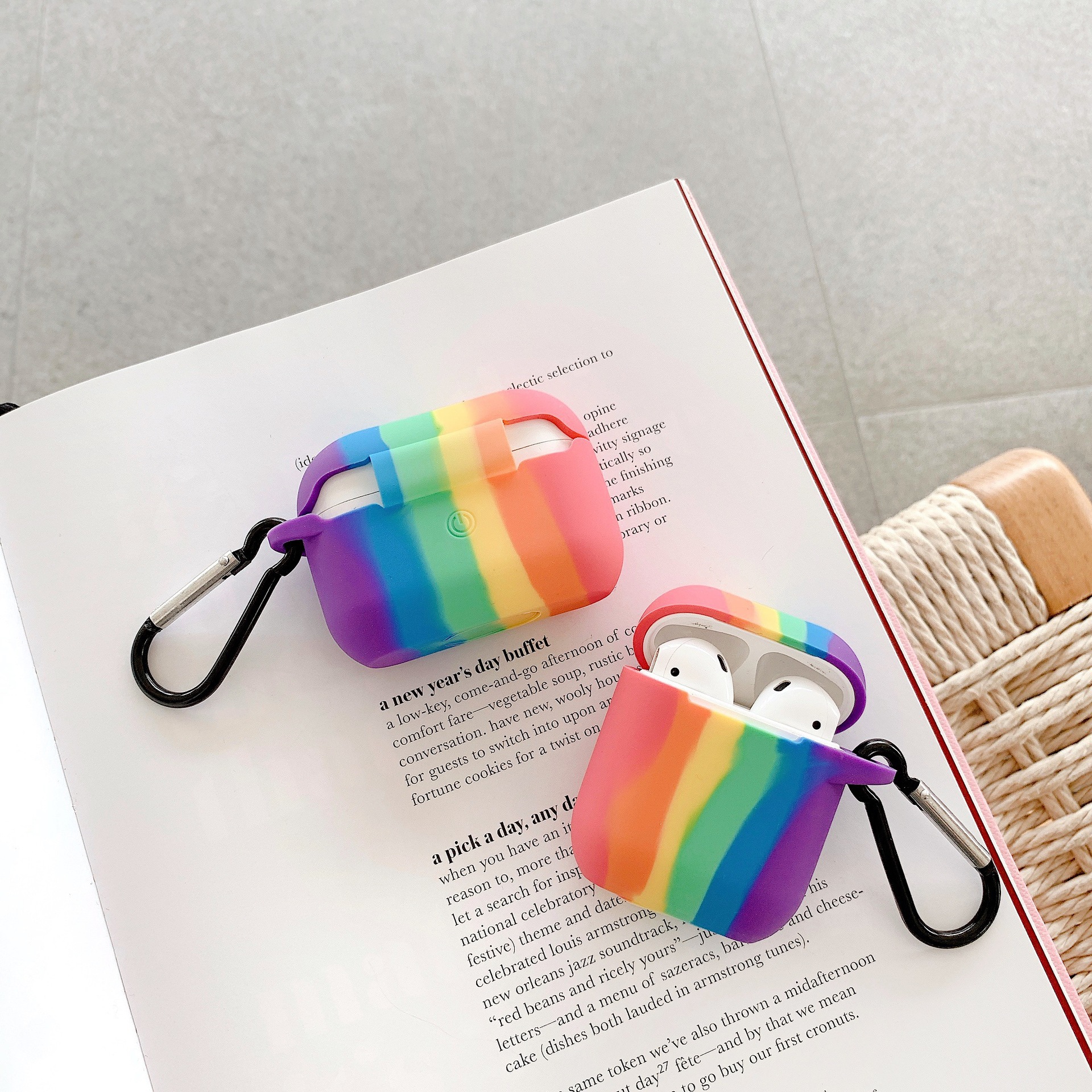 Compatible with Apple, Rainbow silicone protective sleeve
