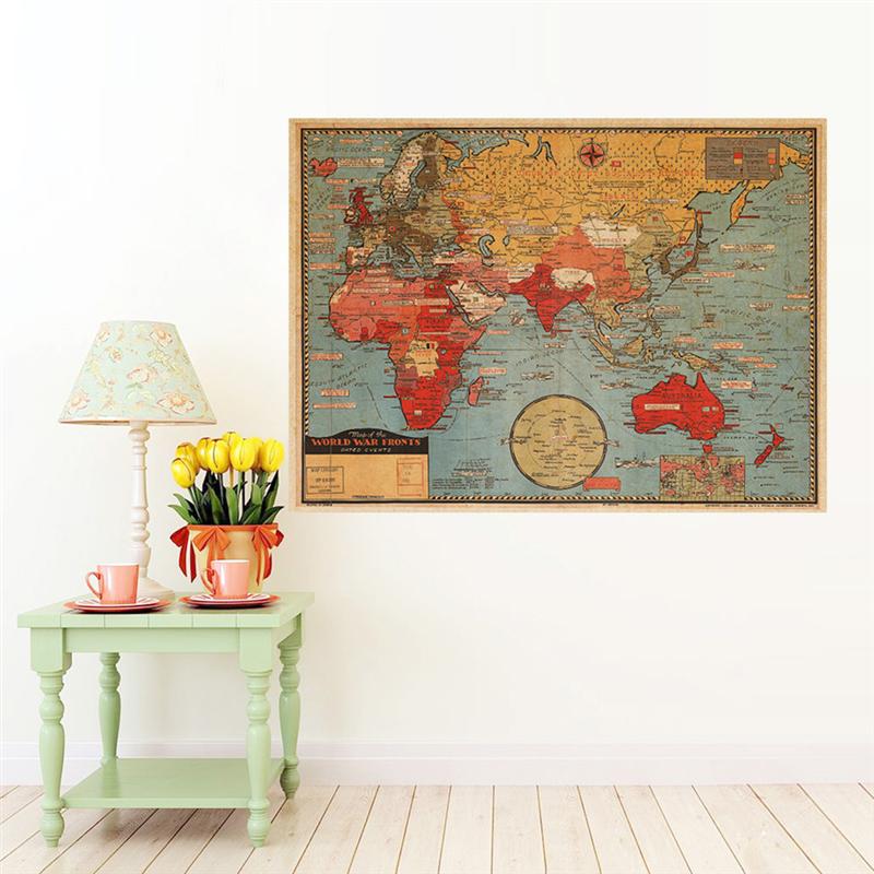 Vintage World Map Poster (70x51.5cm)