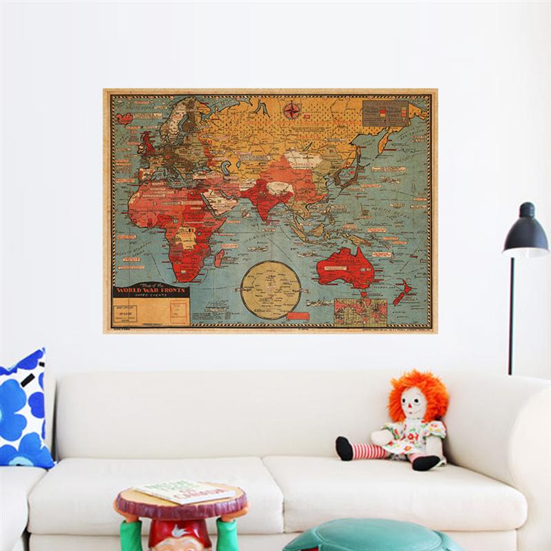 Vintage World Map Poster (70x51.5cm)