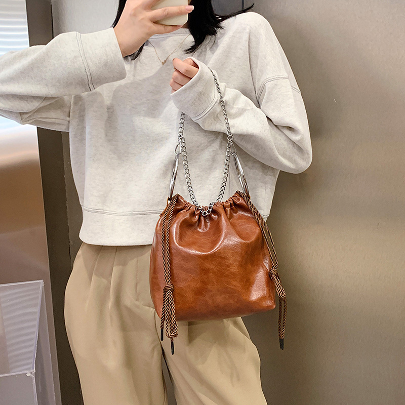 Pleated Bucket Shoulder Bag, picture 2 of 7