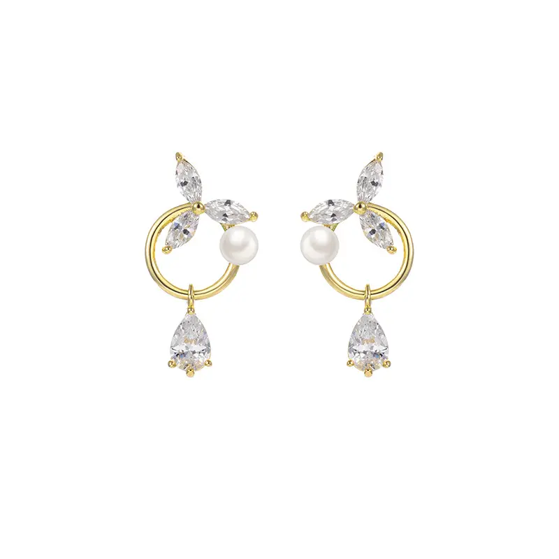 New Pearl Flower Earrings