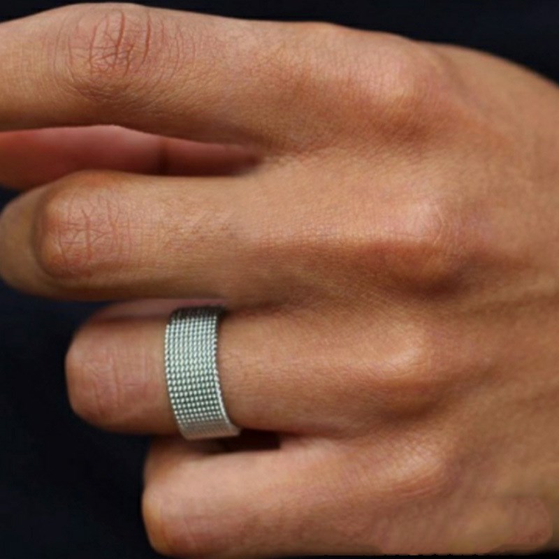 Stainless steel deformed mesh ring