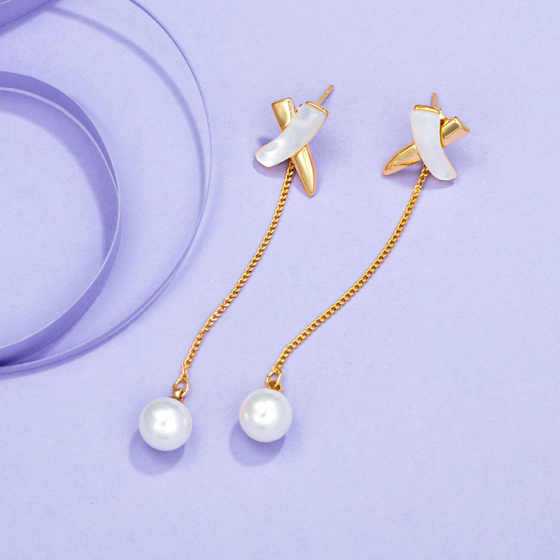 Artificial pearl  earrings