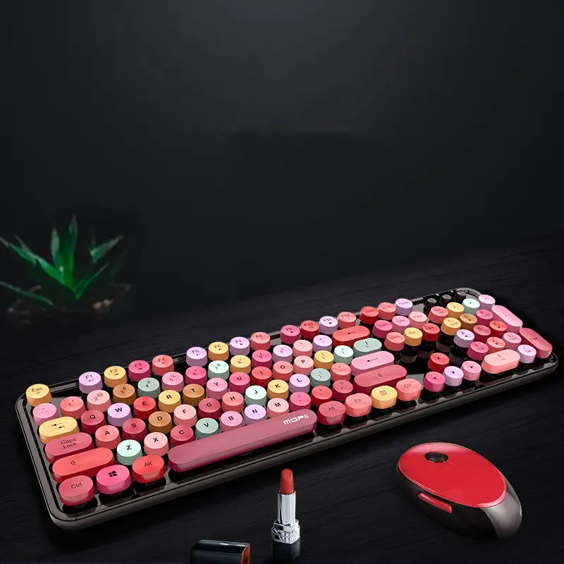 Color Lipstick Girls Punk Keyboard