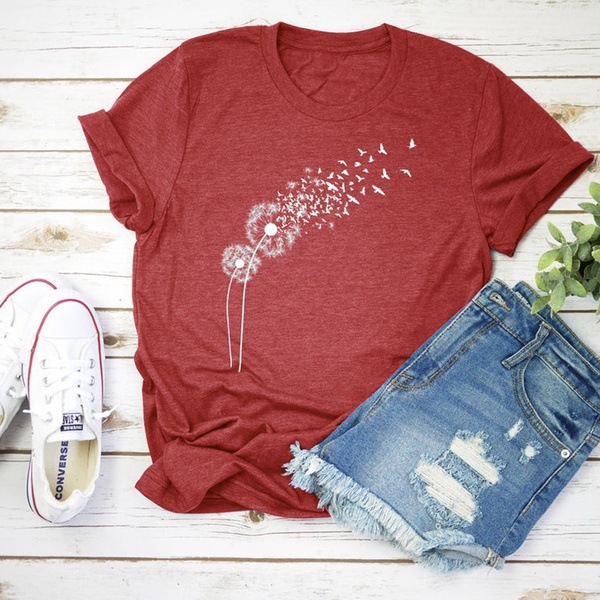 Dandelion printed casual T-shirt