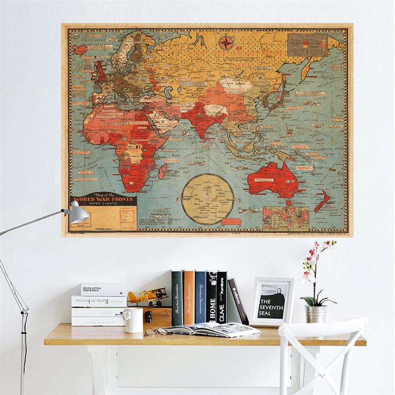 Vintage World Map Poster (70x51.5cm)
