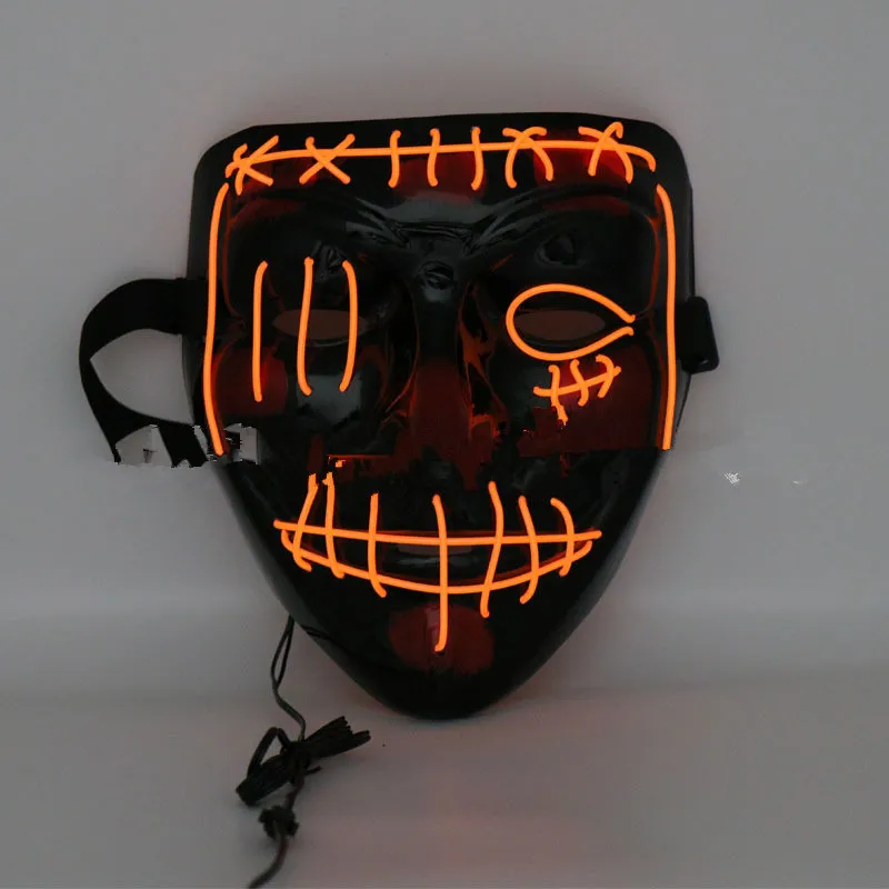 Halloween scary face hood - Orange