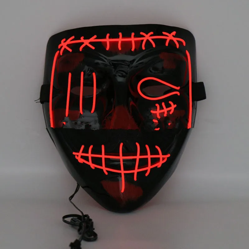 Halloween scary face hood - Red