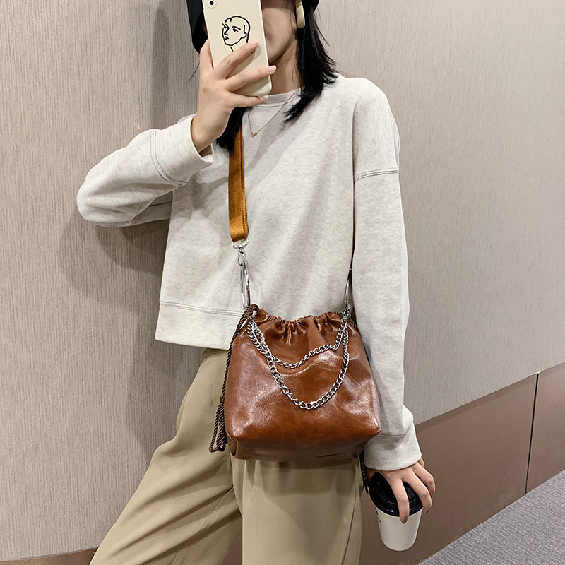 Pleated Bucket Shoulder Bag, picture 3 of 7