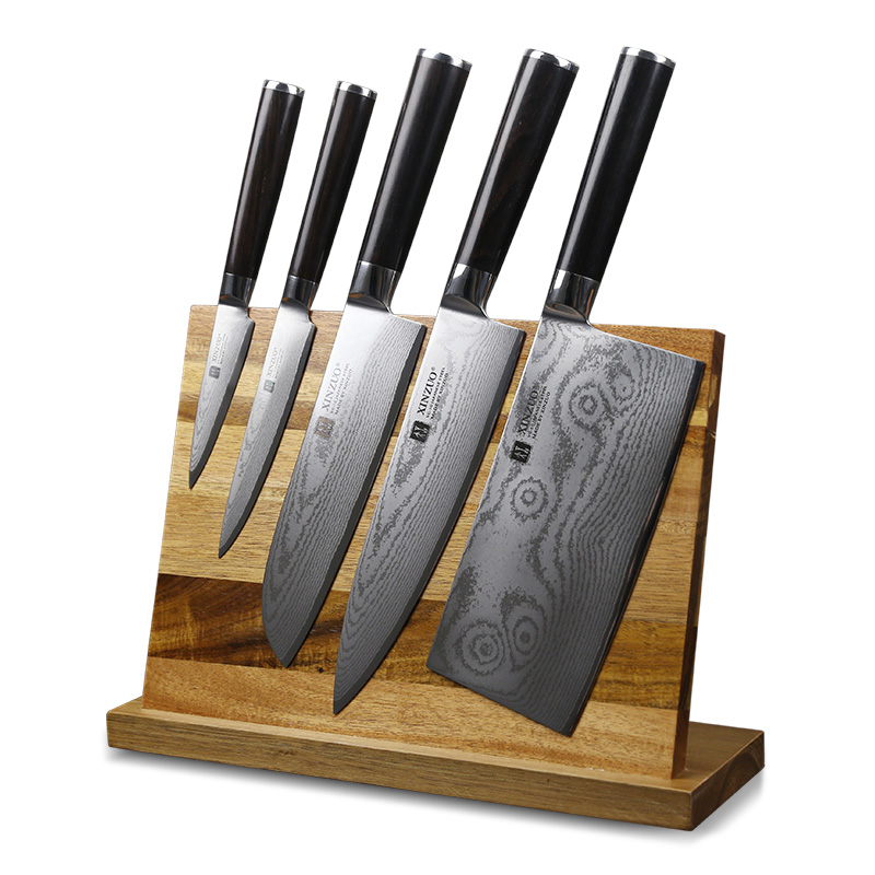 Solid wood magnetic knife holder rack