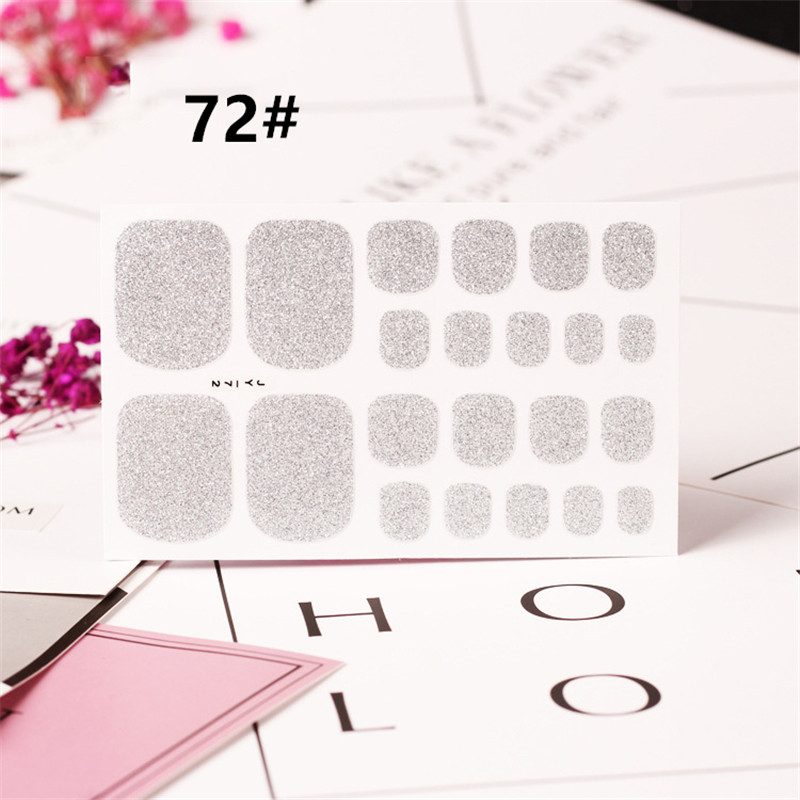 Solid color green onion toenail sticker