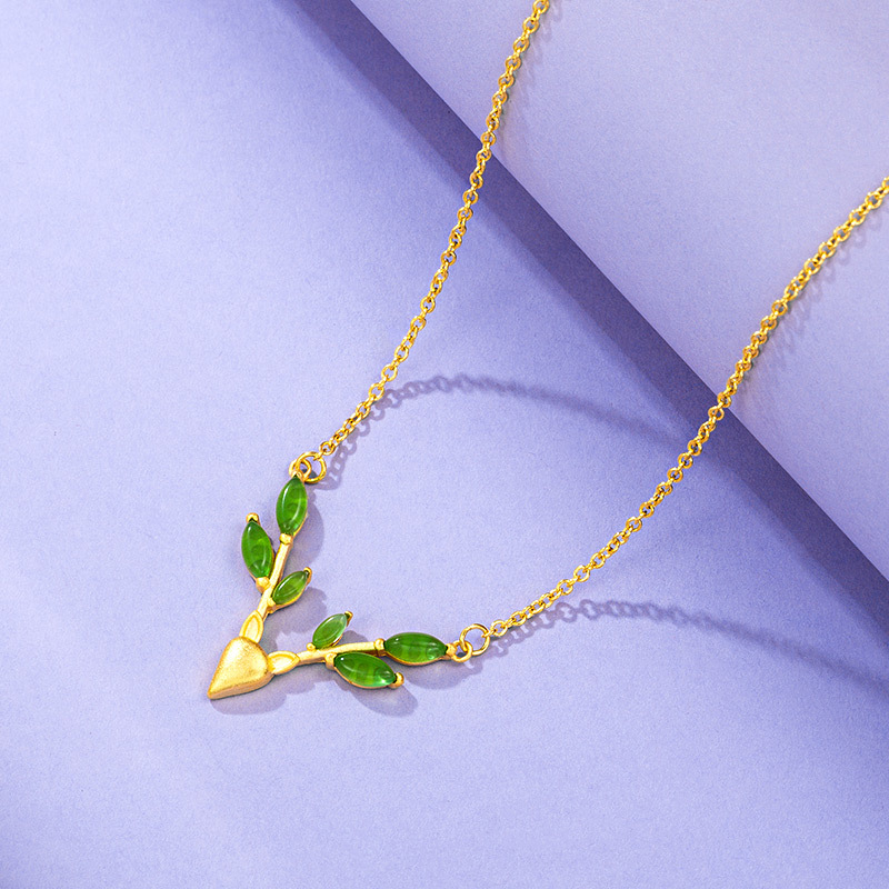All the way there is your necklace antler plated